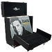 12 INCH WOODEN VINYL STORAGE CASE FOR 35 LPS - BLACK LEATHER STYLE - RETRO MUSIQUE