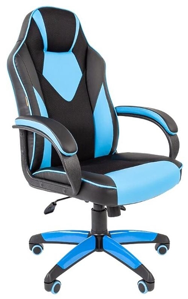Кресло игровое Chairman game 17 00-07024559 Black/Blue артикул 269951Si-1
