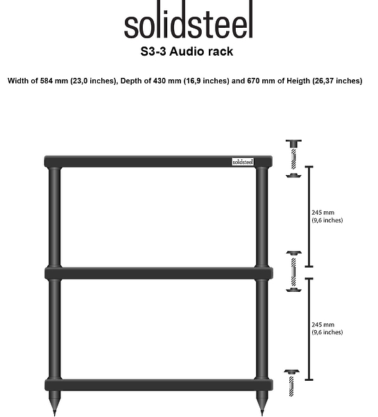 Стойка под Hi-Fi Solidsteel S3-3 Walnut артикул 183078Si-1 фото 3