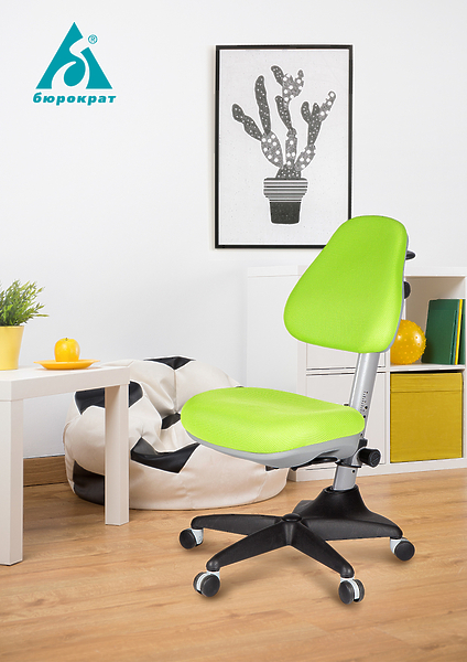 Кресло Бюрократ KD-2/G/TW-10 (Children chair KD-2 blue TW-10 cross plastic) артикул 263513Si-1 фото 6