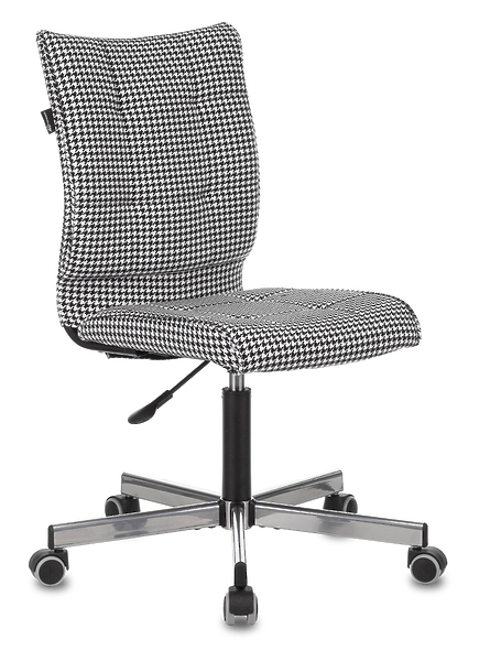 Кресло Бюрократ CH-330M/GF (Office chair CH-330M black/white Morris гусин.лапка cross metal) артикул 263400Si-1
