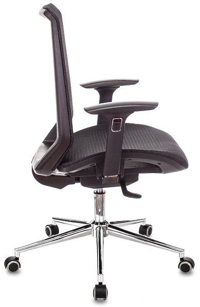 Кресло Бюрократ SIRIUS BLACK (Office chair Sirius black gauze cross metal хром) артикул 263463Si-1 фото 4