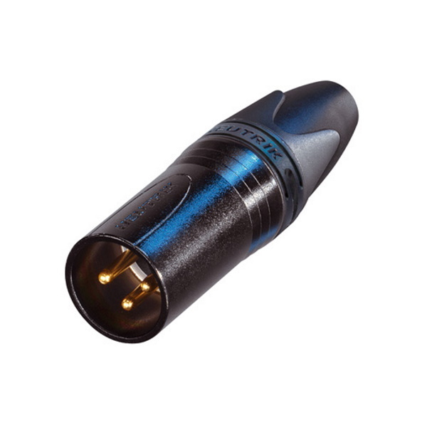 Разъем Neutrik NC3MXX-B кабельный разъем XLR male черненый корпус, золоченые контакты артикул 166778Si-1