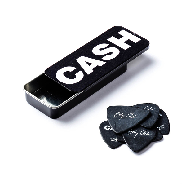 Медиаторы Dunlop JCPT04H Johnny Cash Bold Pick Tin (6 шт) артикул 313004Si-1