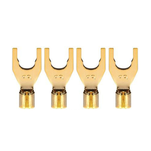 Комплект коннекторов AudioQuest P10M Hanging Gold Crimp Spade, 4 шт артикул 221228Si-1
