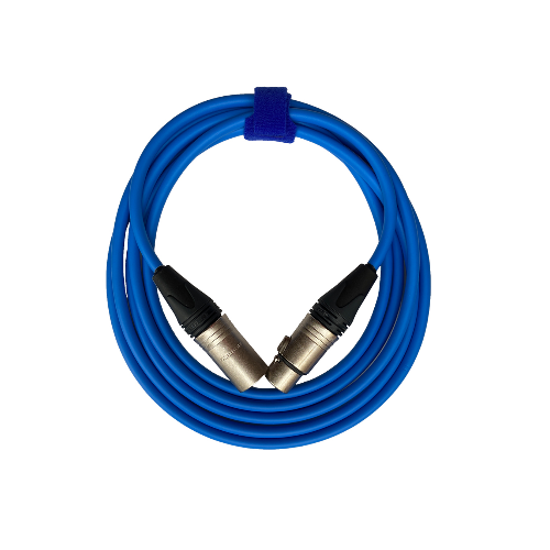 Кабель микрофонный GS-PRO XLR3F-XLR3M (blue) 5 метров артикул 246024Si-1