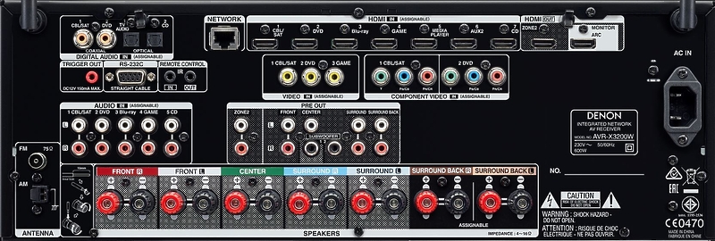 AV ресивер Denon AVR-X3200W Black артикул 120383Si-1 фото 3