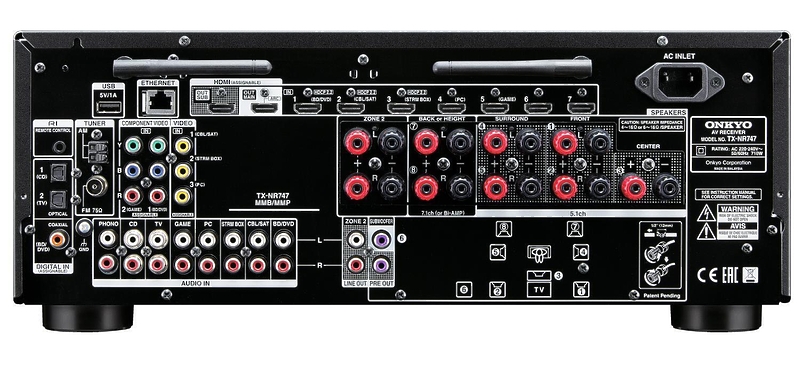 AV ресивер Onkyo TX-NR747 black артикул 131866Si-1 фото 5