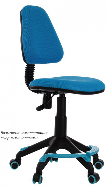 Кресло Бюрократ KD-4-F/TW-55 (Children chair KD-4-F blue TW-55 cross plastic footrest) артикул 263449Si-1
