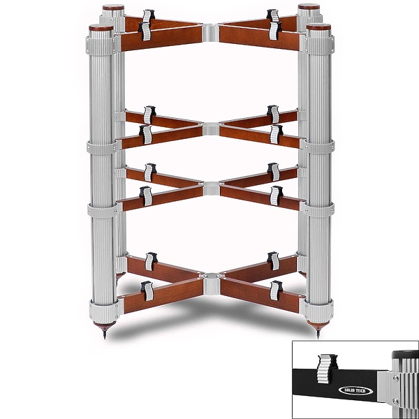 Подставка под Hi-Fi компоненты Solid Tech Rack of Silence 4 Reference Black/Silver артикул 228426Si-1