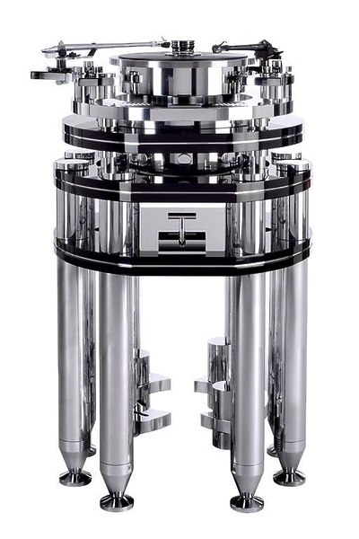 Стол винилового проигрывателя Transrotor ARTUS FMD с тремя моторами, подготовкой под тонарм 9 дюймов, Блоком питания Konstant FMD, рукояткой плавного запуска, стойкой и хромированным прижимным диском артикул 240658Si-1