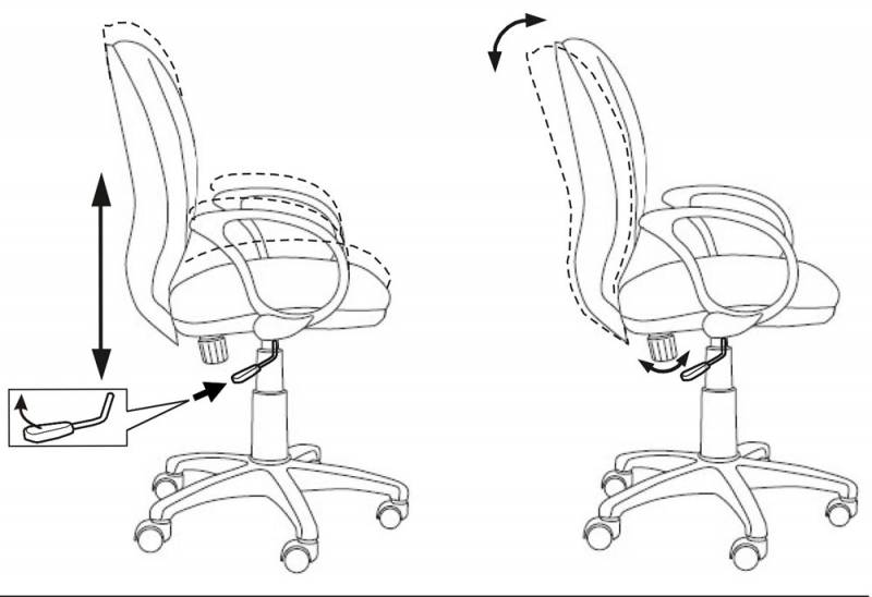 Кресло Бюрократ CH-687AXSN/#B (Office chair Ch-687AXSN black cross plastic) артикул 263262Si-1 фото 6