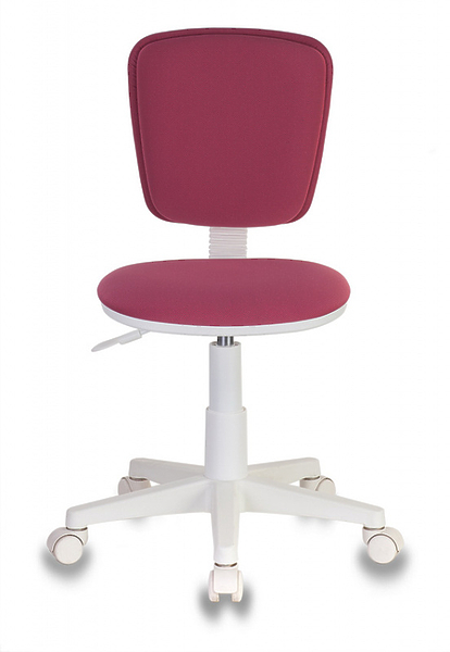 Кресло Бюрократ CH-W204NX/26-31 (Children chair CH-W204NX pink 26-31 cross plastic plastik белый) артикул 263342Si-1 фото 3