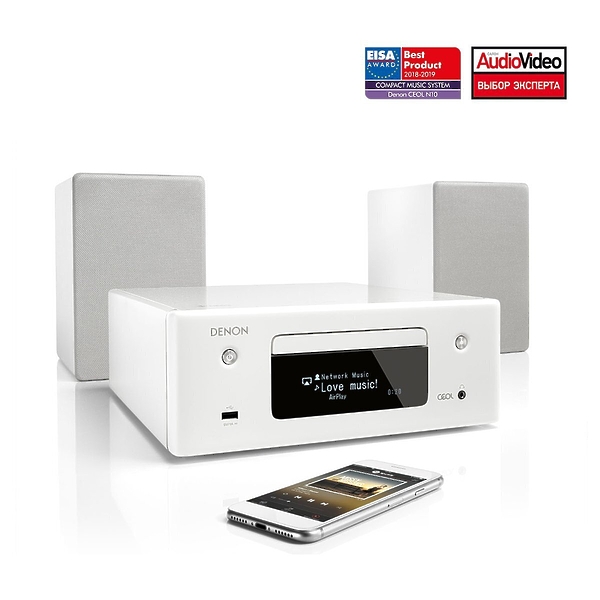 Минисистема Denon CEOL N10 White (RCD-N10+SC-N10) артикул 181425Si-1 фото 3