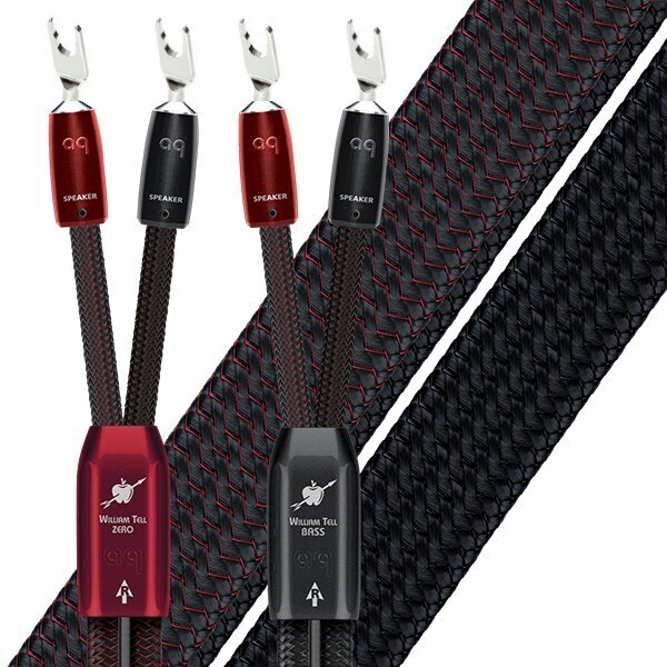 Акустический кабель AudioQuest William Tell Treble + William Tell Bass BiWire Spade 1.0m артикул 191371Si-1