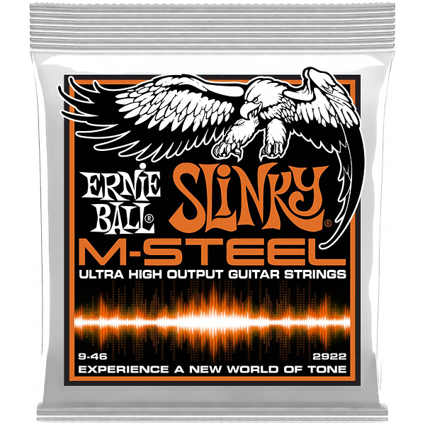 Струны для электрогитары Ernie Ball 2922 M-STEEL Hybrid Slinky артикул 291372Si-1