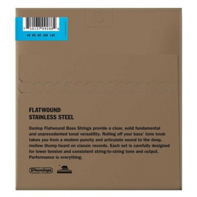 Струны для гитары Dunlop DBFS45125 Stainless Steel Flatwound артикул 279749Si-1 фото 3