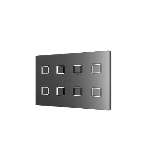 Сенсорный выключатель KNX Zennio Tecla XL X8, 8-кнопочный, серебро артикул 245217Si-1
