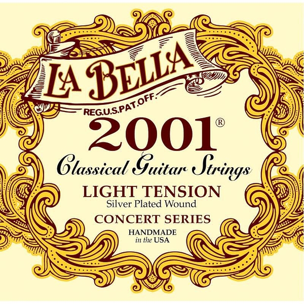 Струны для классической гитары La Bella 2001 Medium артикул 291051Si-1