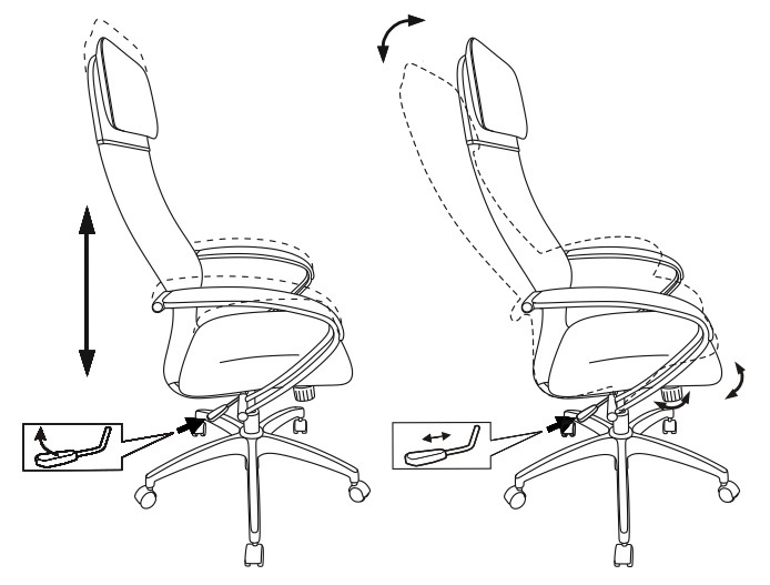 Кресло Бюрократ CH-608/BLACK (Office chair CH-608 black TW-01 seatblack TW-11 eco.leather/gauze headrest cross plastic) артикул 263309Si-1 фото 8