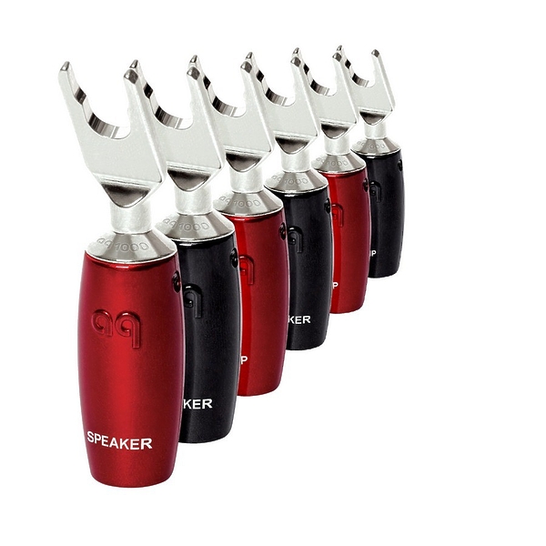Комплект коннекторов AudioQuest SureGrip 1000 - SPADE Silver, 4 шт артикул 221201Si-1
