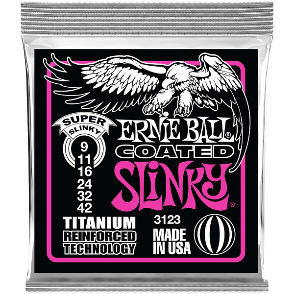 Струны для электрогитары Ernie Ball 3123 Titanium RPS Slinky артикул 291378Si-1
