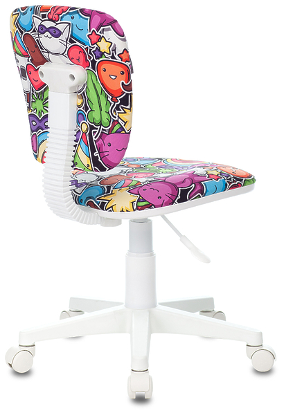 Кресло Бюрократ CH-W204NX/MASKARAD (Children chair CH-W204NX multicolor masquerade cross plastic plastik белый) артикул 263329Si-1 фото 5