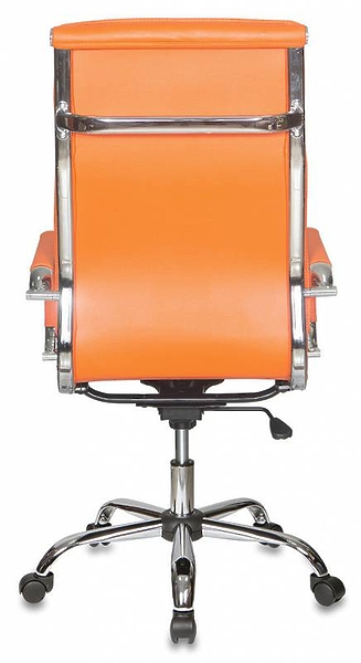 Кресло Бюрократ CH-993/ORANGE (Office chair CH-993 orange eco.leather cross metal хром) артикул 263384Si-1 фото 5