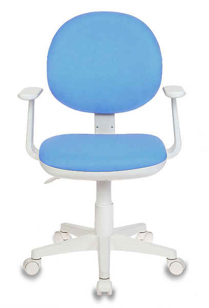 Кресло Бюрократ CH-W356AXSN/15-107 (Children chair CH-W356AXSN blue 15-107 cross plastic plastik белый) артикул 263421Si-1 фото 3