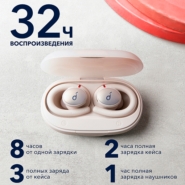 True wireless наушники Soundcore Sport X10 White артикул 283056Si-1 фото 10