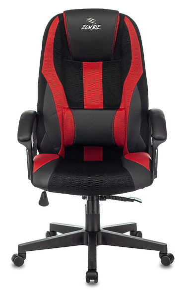 Кресло Zombie 9 RED (Game chair 9 black/red textile/eco.leather cross plastic) артикул 263355Si-1 фото 4