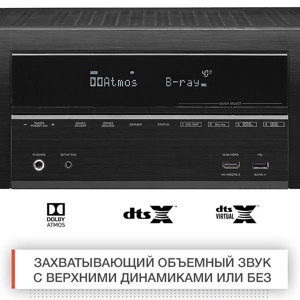 AV ресивер Denon AVR-X1600H black артикул 196143Si-1 фото 12