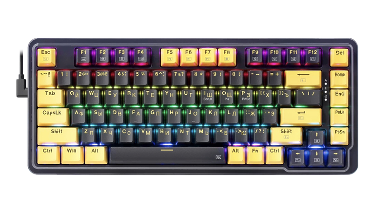Клавиатура игровая Redragon ELF Black Yellow артикул 336403Si-1