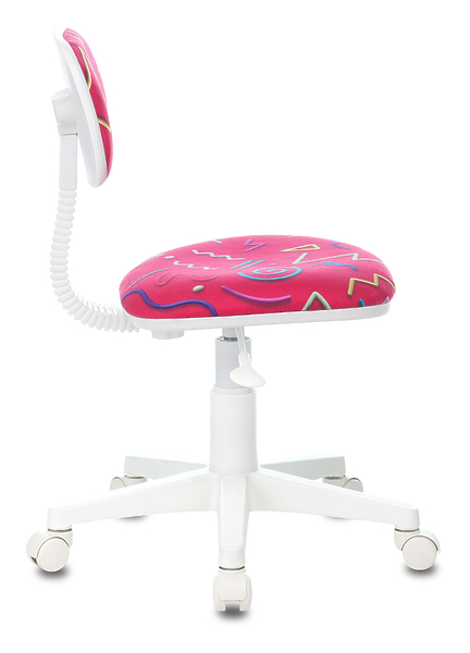 Кресло Бюрократ CH-W201NX/STICK-PK (Children chair CH-W201NX crimson Sticks 05 cross plastic plastik белый) артикул 263272Si-1 фото 4