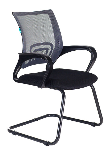 Кресло Бюрократ CH-695N-AV/DG/TW-11 (Office chair CH-695N-AV dark grey TW-04 seatblack TW-11 mesh/fabric runners metal черный) артикул 263351Si-1