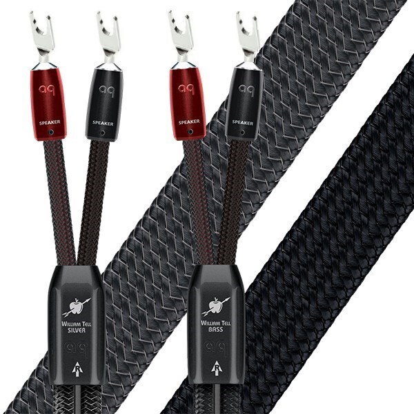 Акустический кабель AudioQuest William Tell Silver Treble + William Tell Bass BiWire Spade 4.0m артикул 191374Si-1