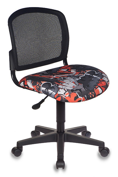 Кресло Бюрократ CH-296NX/GRAFFITY (Children chair CH-296NX black seatblack graffity cross plastic) артикул 263408Si-1