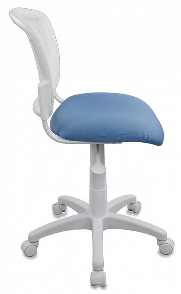 Кресло Бюрократ CH-W296NX/26-24 (Children chair CH-W296NX white TW-15 seatblue 26-24 mesh/fabric cross plastic plastik белый) артикул 263447Si-1 фото 4