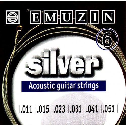Струны для акустической гитары Emuzin 6А205 SILVER артикул 291560Si-1