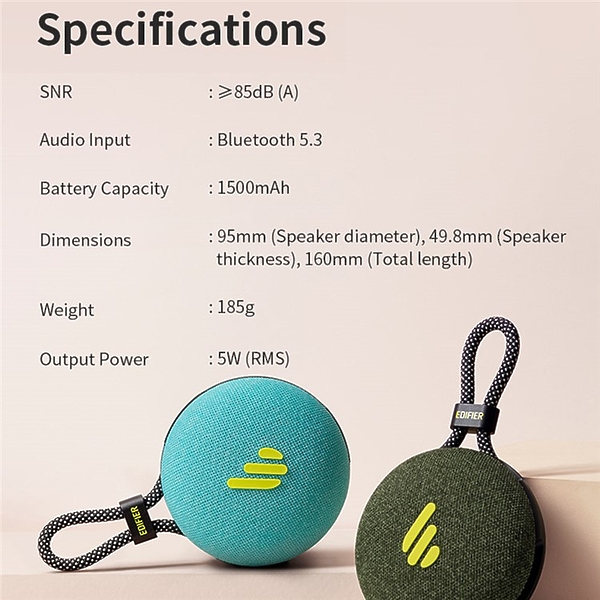 Портативная акустика Edifier MP100 Plus Lake Green артикул 287821Si-1 фото 6