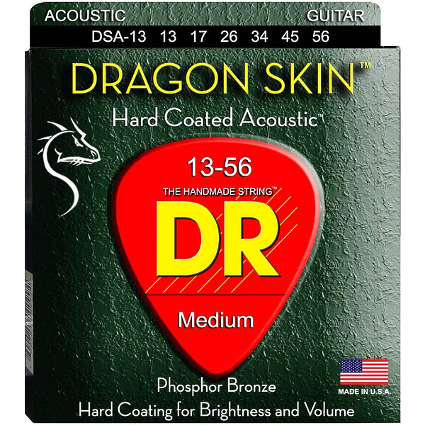 Струны для акустической гитары DR DSA-13 Dragon Skin артикул 291536Si-1