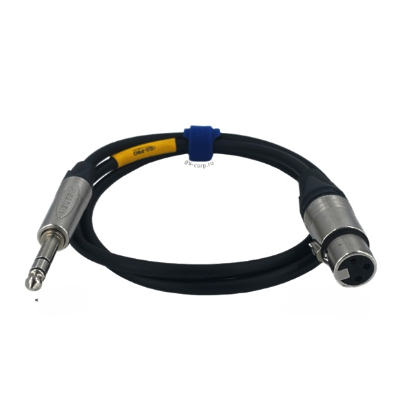 Кабель GS-PRO JackStereo-XLR3F (black) 0,5 метра артикул 334650Si-1
