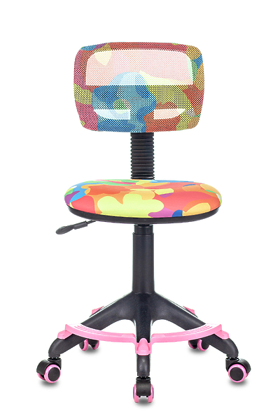 Кресло Бюрократ CH-299-F/ABSTRACT (Children chair CH-299-F multicolor абстракция mesh/fabric cross plastic footrest) артикул 263431Si-1 фото 3