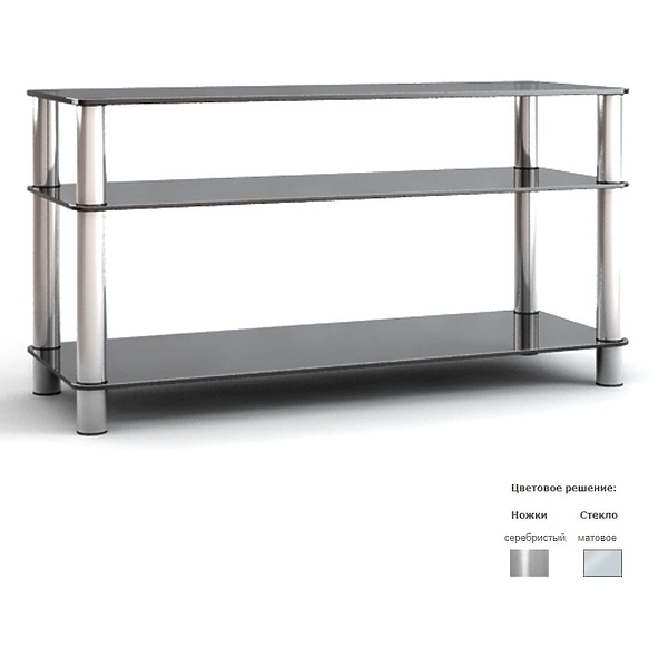 Подставка под телевизор MD TV15 (серебро/матовое стекло) Flatform артикул 246603Si-1