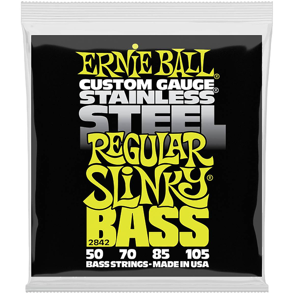 Струны для бас-гитары Ernie Ball 2842 Steel Regular Slinky артикул 291169Si-1