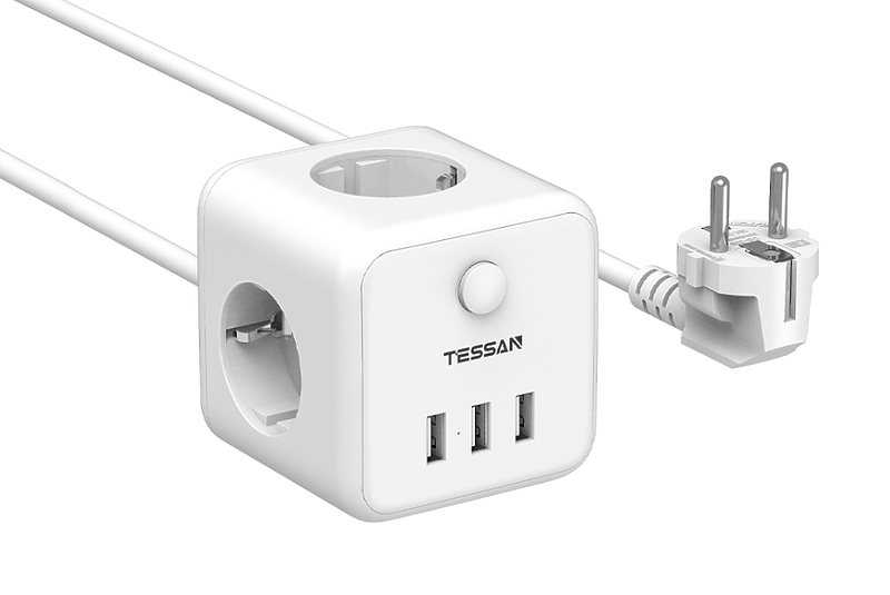 Сетевой фильтр Tessan TS-301 white артикул 264760Si-1