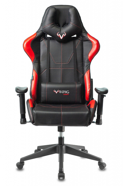 Кресло Zombie VIKING 5 AERO RED (Game chair VIKING 5 AERO black/red eco.leather headrest cross plastic) артикул 263235Si-1 фото 10