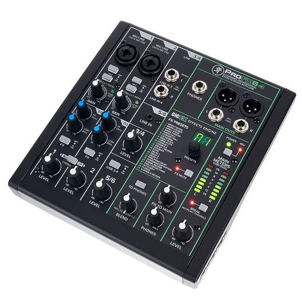 Аналоговый микшерный пульт с USB/FireWire Mackie ProFX6v3 артикул 200152Si-1
