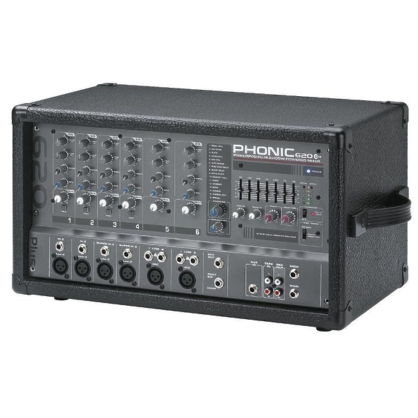 PHONIC POWERPOD 620 PLUS T1 активный микшерный пульт со встроенным усилителем артикул 347399SI-1