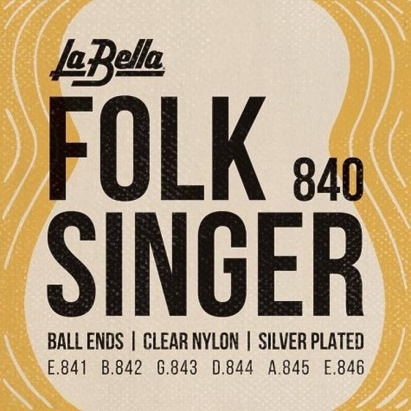 Струны для классической гитары La Bella 840 Folksinger артикул 291059Si-1